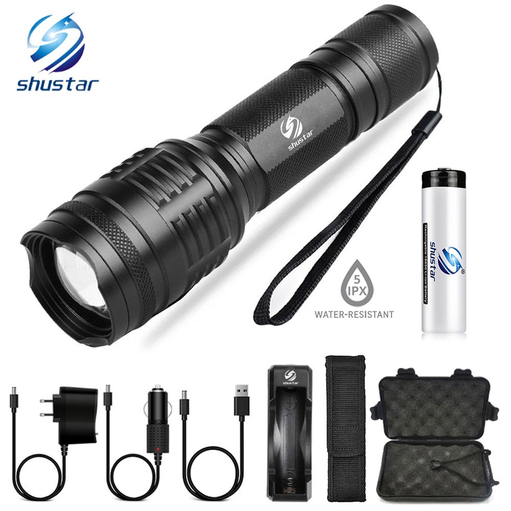 Super Bright 8000LM L2 LED Flashlight Rechargeable Zoom Torch 18650 3 Modes Super Bright 8000LM L2 LED Flashlight Rechargeable Zoom Torch 18650 3 Modes
