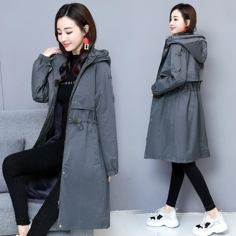 Tradelera de las mujeres abrigos de moda coreana otoño abrigo de invierno mujeres de gran