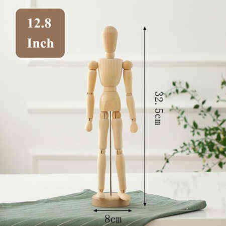 12.8 Inch Wood Man-As Picture