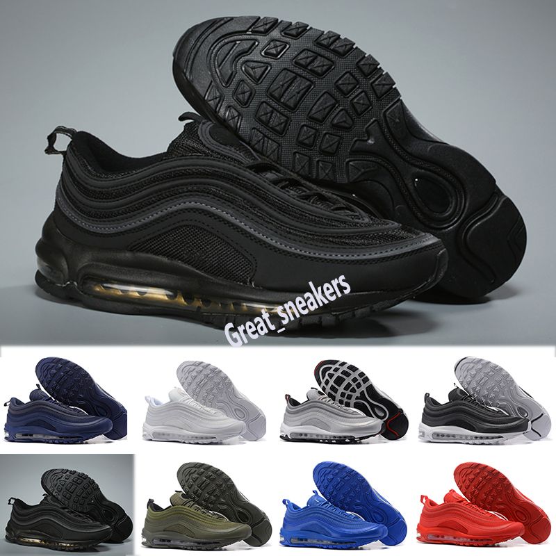 Compre Nike Air Max 97 2022 Classic Sapatos Casuais Mens Mulheres Jesus  Triple Black Bullet Blue Branco Prata EUA Undefeating Trainers Criados Jogo  Royal Sneakers 36 46 GR23 Barato | Entrega Rápida E Qualidade | Pt.Dhgate