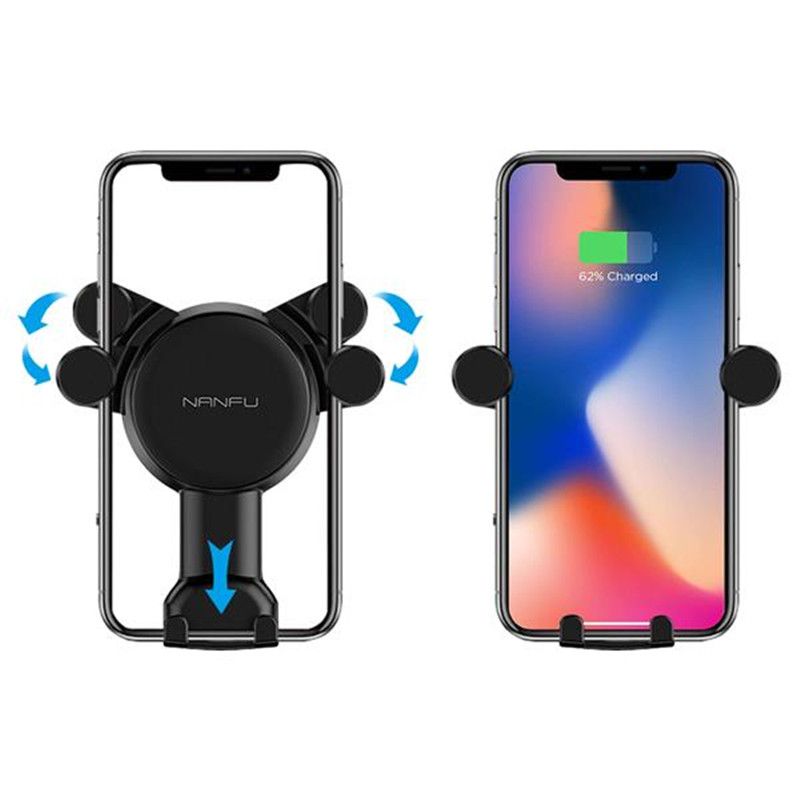Wireless car Charger Mount Air Vent Phone Holder 7.5W & 10W Support Universal Phone Holder In Car Stable Mobile Charging Base GPS Cellphone Holder Clips