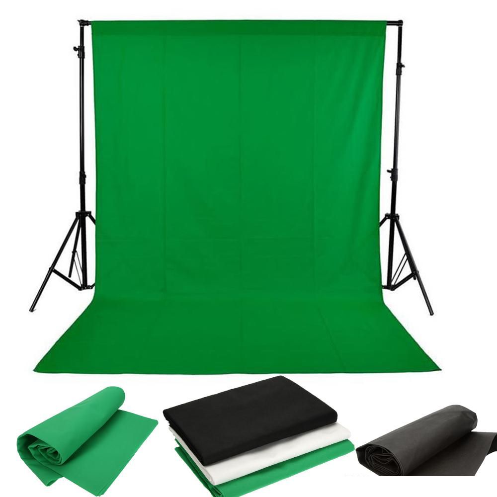 Photography Studio Fundo de fundo não tecido CLOMAKEY TELA 1.6X3M / 5 x 10FT Preto / Branco / Verde Foto Iluminação