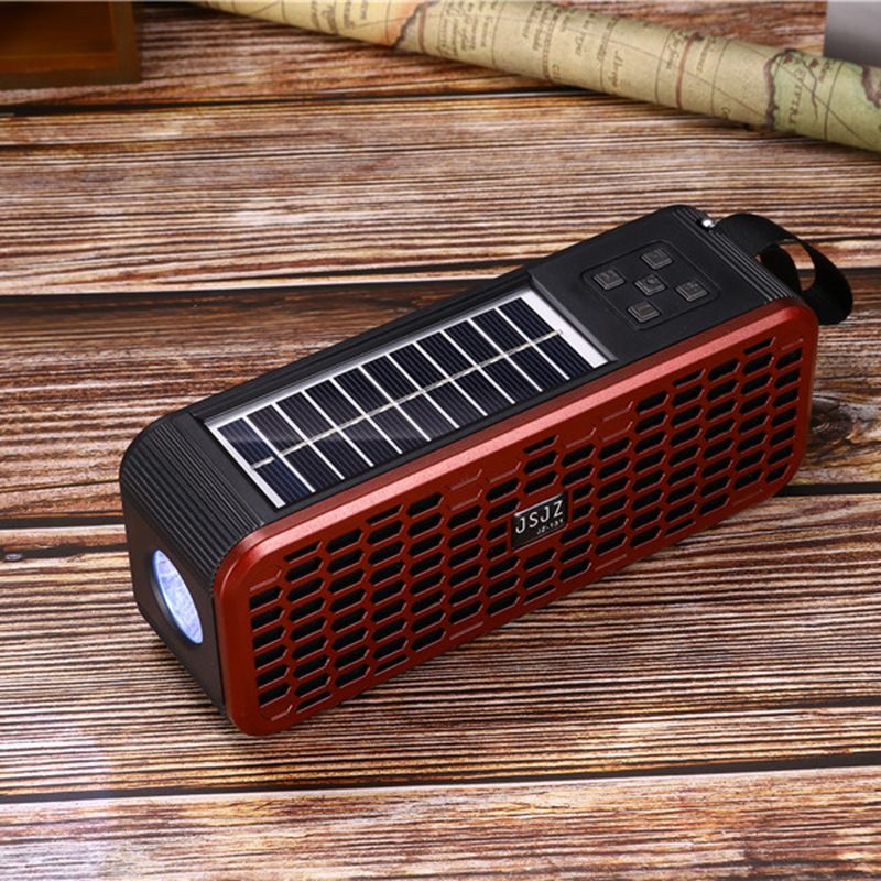 JZ131B Outdoor Sports Portable Mini Wireless Bluetooth Speaker Can Be Charged by Solar Energy 