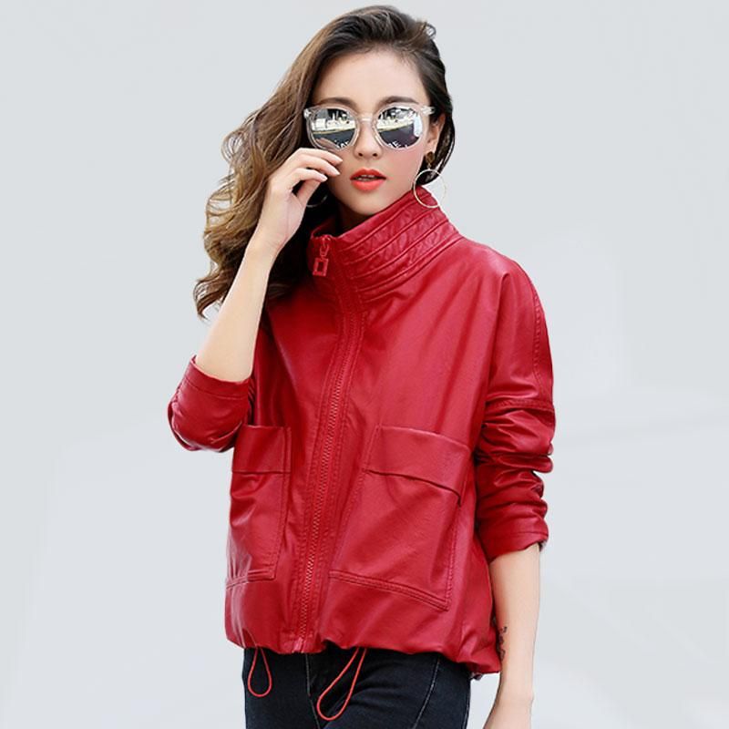 Compra Mujeres De Cuero Faux Para Mujer Chaquetas Negras Y Abrigos Damas  Sueltas Suave Sheepskin Biker Chaqueta De Ciclista Mujer De Gran Tamaño  Ropa Barato | Entrega Rápida Y Calidad | Es.Dhgate