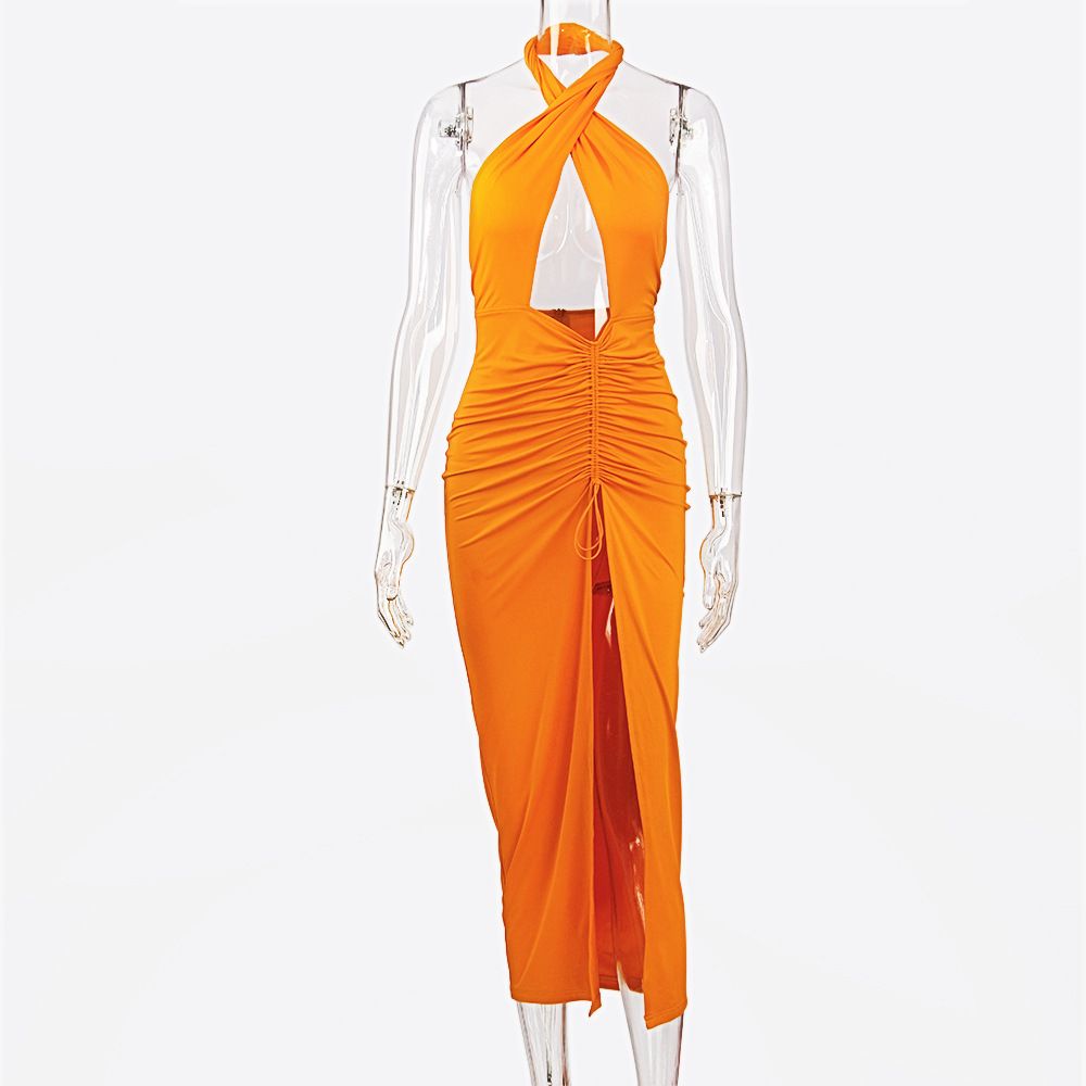 Robe de club orange