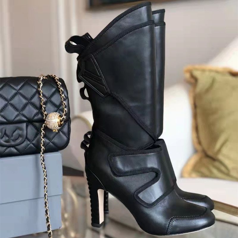 Productos de alta calidad, mujer Catwalk, zapatos de tacón alto, cuero nuevo, británico