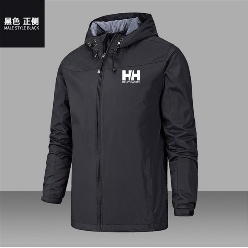 Chaquetas Jacket Ligero con capucha Cremallera impermeable Abrigo Viento A prueba de