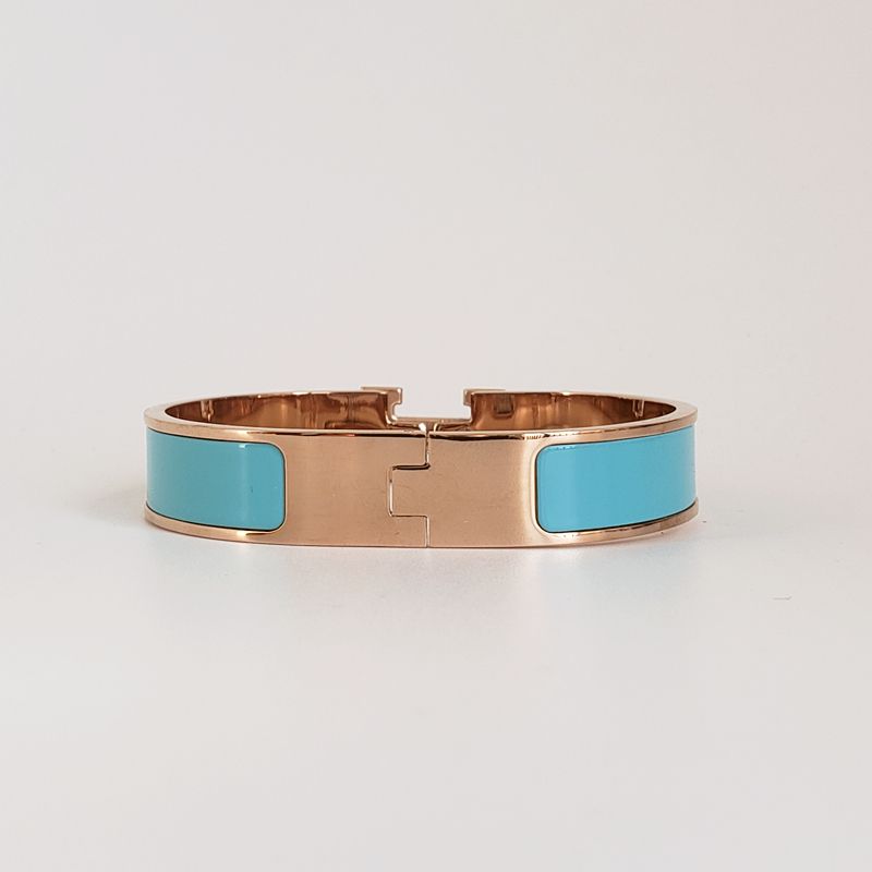 Rose Gold with Light Blue