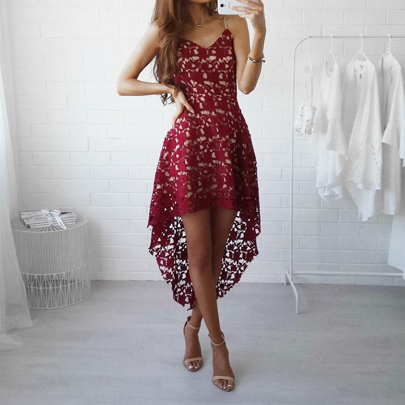 Compra GuiPur Lace Sin Mangas Larga Noche De Mujer Vestido De Mujer  Sukienka Mesh Robe Femme Ete 2021 Irregularmente Punto Correas Vestido  Elegante Vestidos Casuales Barato | Entrega Rápida Y Calidad | Es.Dhgate