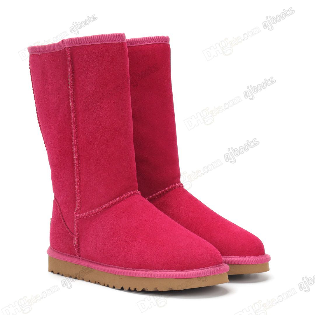 12# Fucsia Botas de rodilla [botas altas]