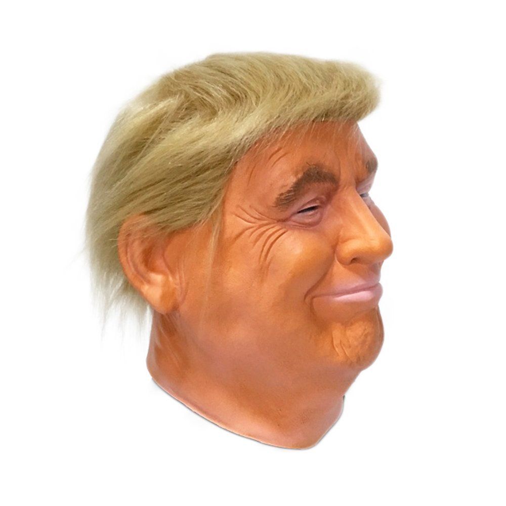 Unisex Taglia unica Perfetto per Carnevale e Halloween Lattice Costume adulto Hengyutoy Mask Donald Trump maschera 