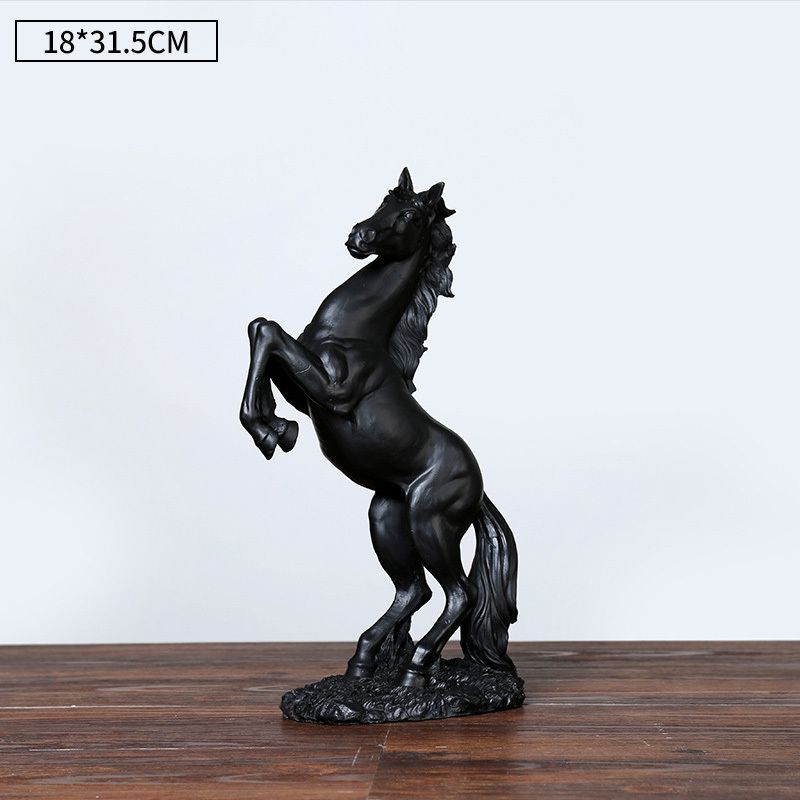 Standing Black Horse