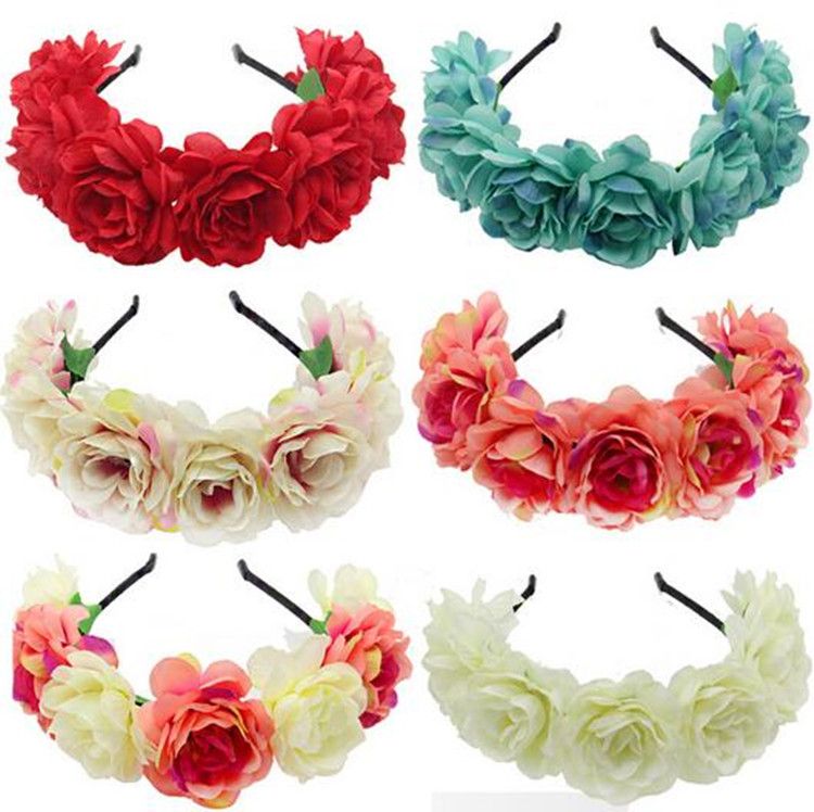 Vincha Con Flor Para Mujer Color multi floral Boho Estilo hairband Nuevo 
