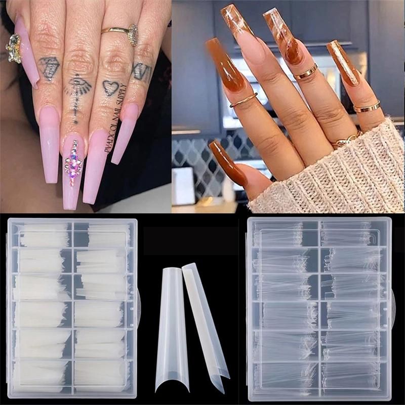 False Nails Coffin French Nail Acrylic Clear Natural Tips Half Cover Diy Art Extension Simplicity Convenience Decoration From Xiaochage 5 14 Dhgate Com