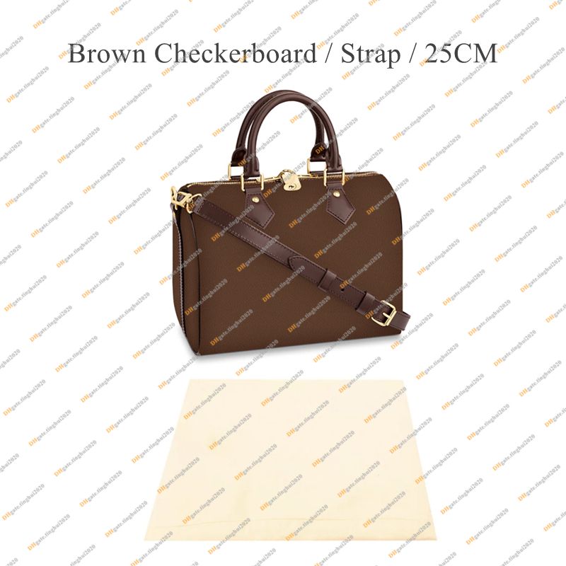 Strap /Brown Checkerboard 25cm