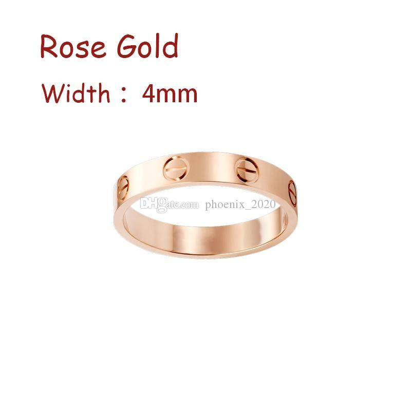 Rose Gold (4mm)-love Ring