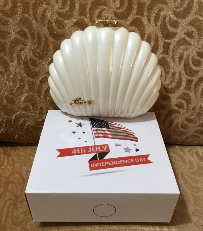 Luxury Pearl Shell Evening Bag 4th July Independence Day Women Handbags  Fashion Clutch Wallet Come Gift Box261T From Ao43, $69.21