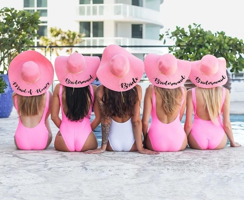 Wide Brim Hats Bachelorette Party Hats 