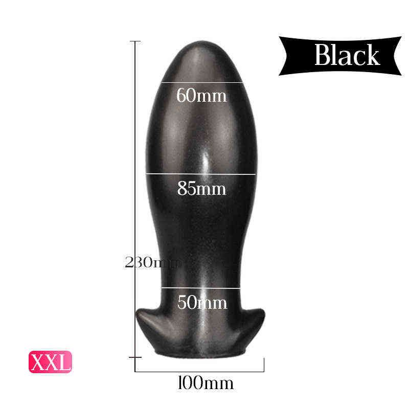 Czarny XXL (23 cm)