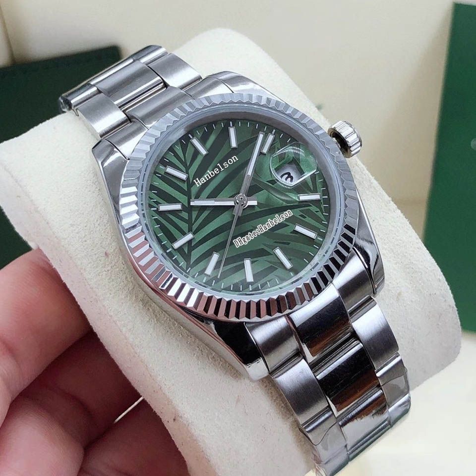 Silver green dial