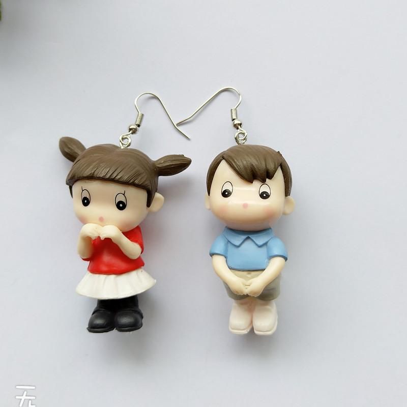 Dangle & Chandelier Handmade Earrings Creative Cute Cartoon Characters Men And Women Exaggerated Soft Clay Long Ear Clip Dangle & Chandelier Handmade Earrings Creative Cute Cartoon Characters Men And Women Exaggerated Soft Clay Long Ear Clip