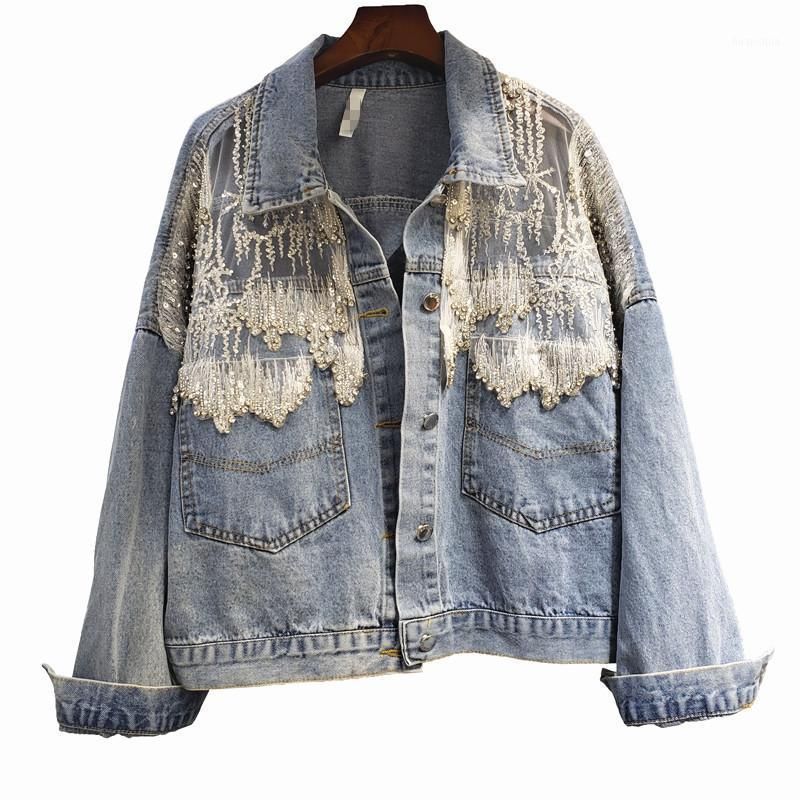 sequin denim jacket h&m