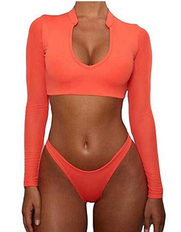 Pomarańczowy strój kąpielowy