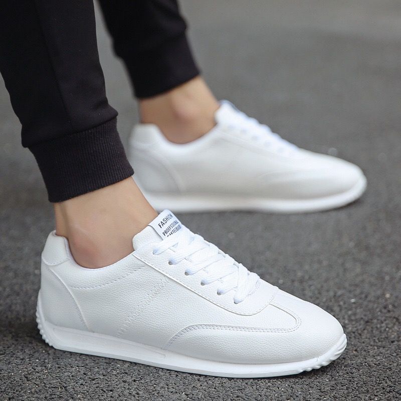 Fashion Mens Pure White Color Casual 