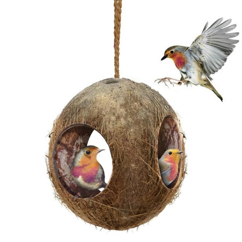 5 # Nido De Pájaros De Loro De Cáscara De Coco Casa De Jugue 5 # Nido De Pájaros De Loro De Cáscara De Coco Casa De Jugue