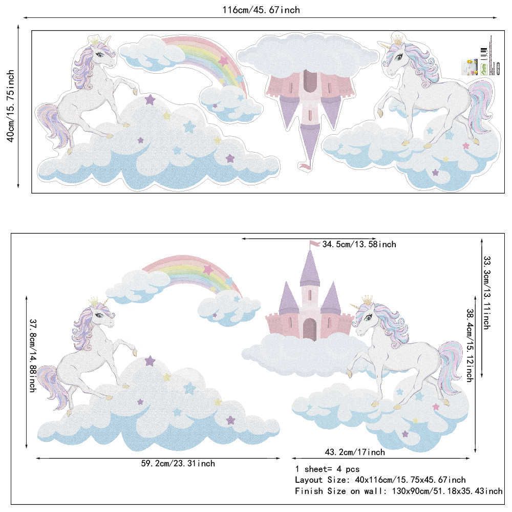 Licorne et château-40x116cm 0,46 m²