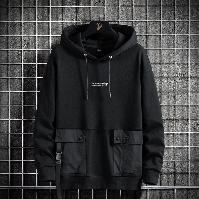 Svarta hoodie män