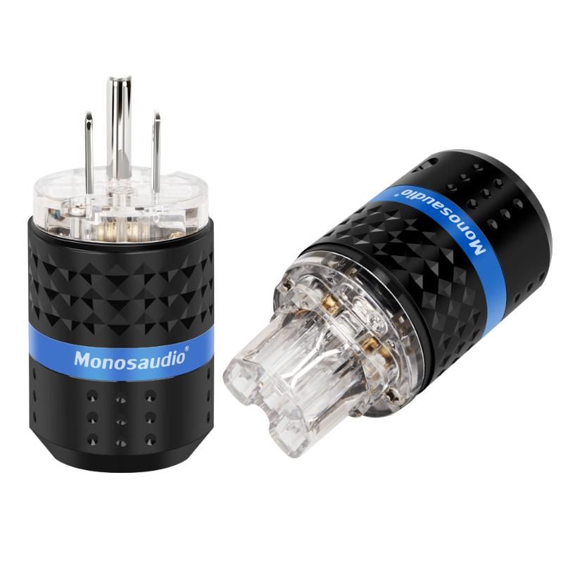 Smart Power Plugs MONOSAUDIO HIFI Audio Rhodium Pure Pure Pure Rame Versione US Plug IEC Connettore femmina IEC Hi-End
