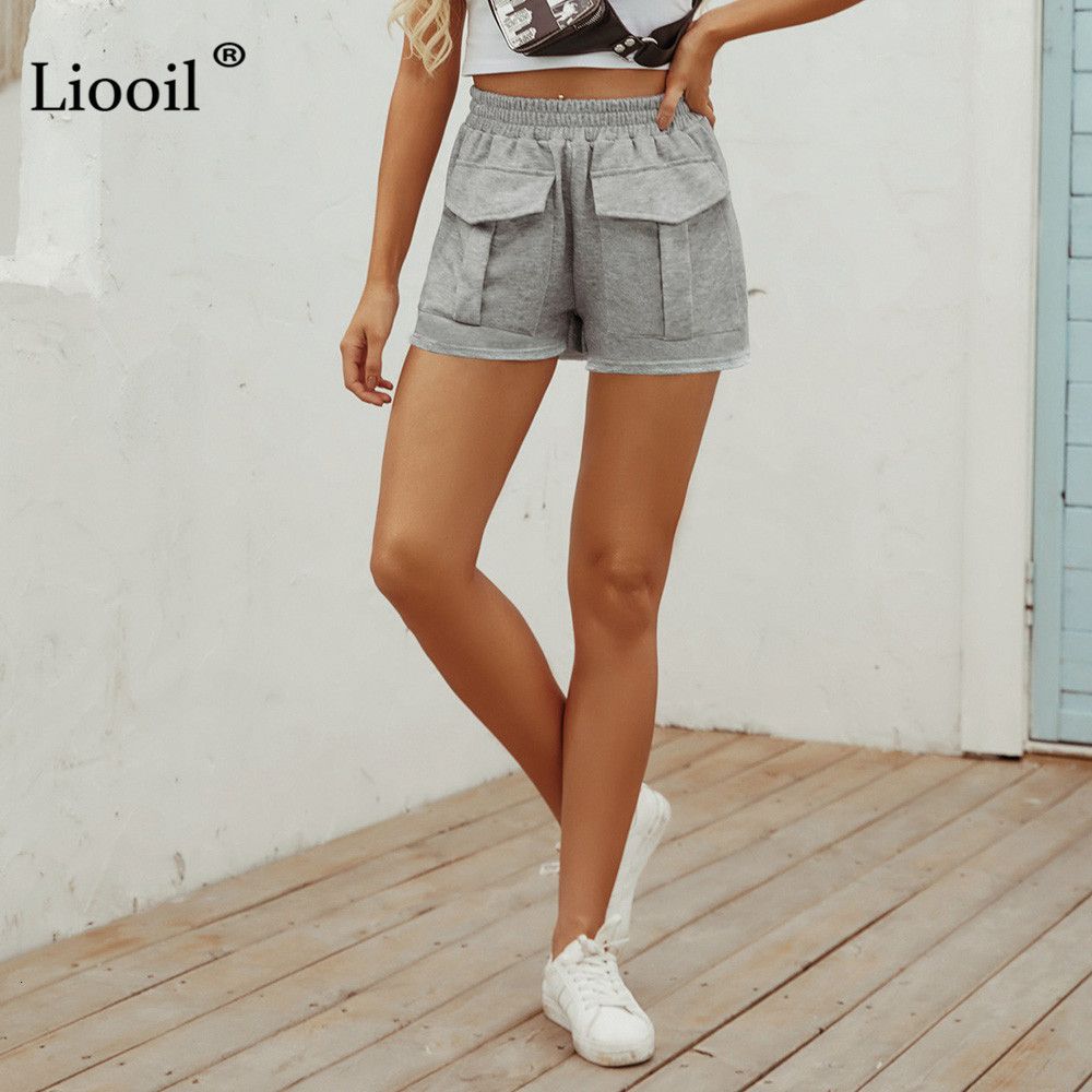 Acquistare Pantaloncini Grigio Sexy Vita Alta Dritto Con Tasche Donne  Casual Patchwork Shorts Abbigliamento Da Donna Rave Pantaloni Corti Nkem  Economico | Consegna Veloce E Qualità | It.Dhgate