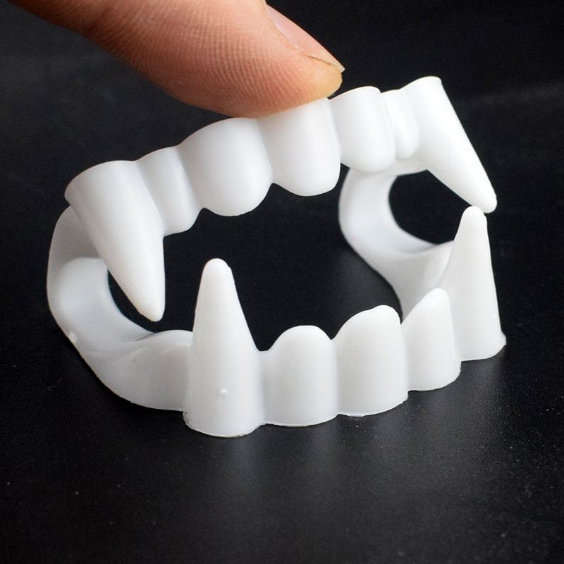 Juguete de los dientes falsos del vampiro blanco para el partido de Halloween PROP MASQUERAAD COSPLAY Juguete de los dientes falsos del vampiro blanco para el partido de Halloween PROP MASQUERAAD COSPLAY