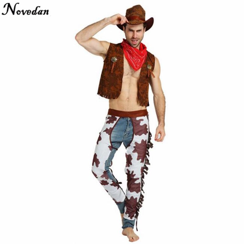 Disfraces de anime Partido Halloween Disfraz de vaquero para hombres adultos y mujeres vaquera cosplay vestido Disfraces de anime Partido Halloween Disfraz de vaquero para hombres adultos y mujeres vaquera cosplay vestido