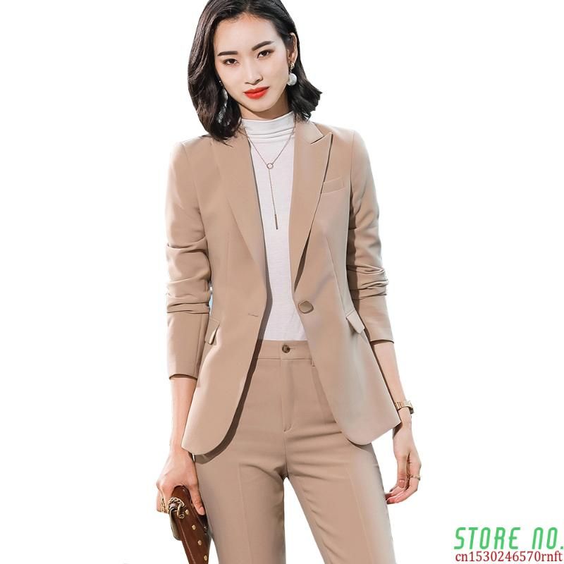 Compra Pantalones De Dos Piezas De Mujer Beige Rosa Rosa Café Café Negro  Azul S 5XL Mujer Pantalón Traje Oficina Lady Ol Chaqueta Chaqueta Blazer Y  Pantalón Barato | Entrega Rápida Y
