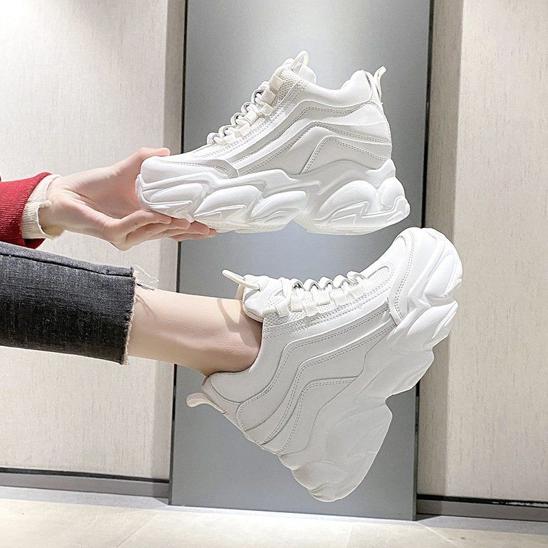 Compra Zapatillas De Deporte De La Plataforma De Alta Plataforma 2021  Primavera Suela Gruesa Zapatos Casuales Otoño Transpirable Malla Caminando  Zapatos Gruesos Mujer Zapatos Mujer Barato | Entrega Rápida Y Calidad |  Es.Dhgate