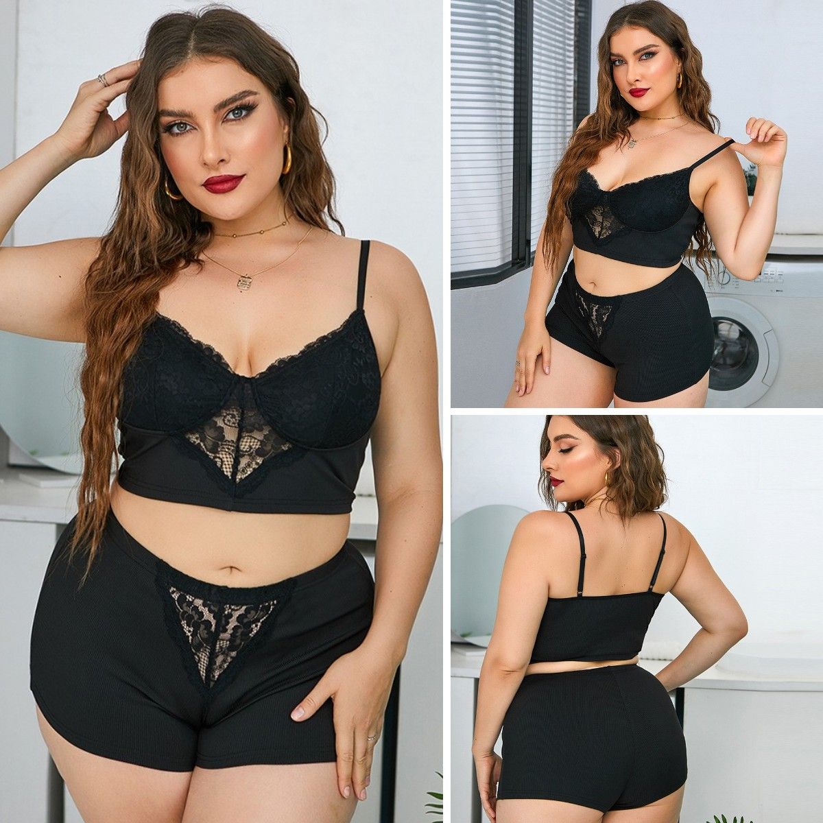 Em Estoque 4xl Mais Tamanho Designer Mulheres Sexy Lingerie Underwear Erótico Porno Laço Bagunça Sleepwear Nightwear Poliéster Dois Peças Conjunto De Sexo De $69,02 DHgate