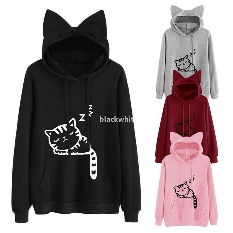 anime girl in cat moletom com capuz