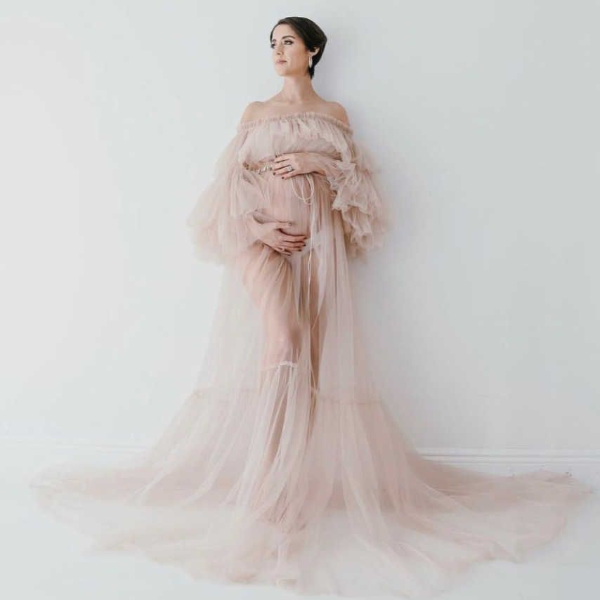 Elegant Bridal Tulle Maternity Dresses 