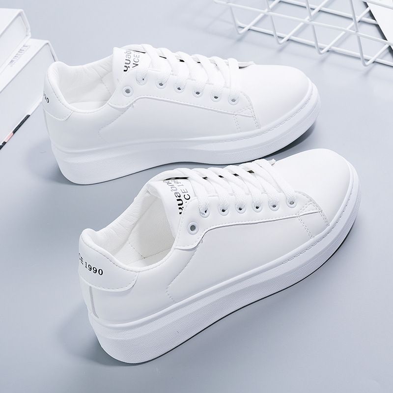 Compre Branco Sapato Mola Estilo Feminino Liso Coreano Outono Estudante  Casual Sapatos Casuais Painel De Couro Maré Ela Barato | Entrega Rápida E  Qualidade | Pt.Dhgate