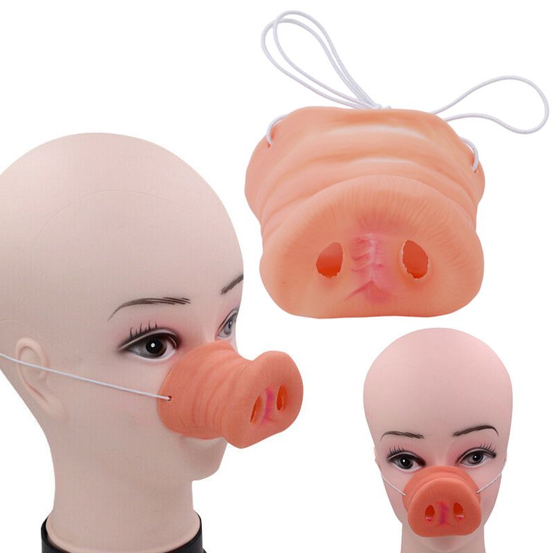 Halloween Silicone Pig Nose Mask Up Props Costume Party Coaplay Decor Fun Decor 