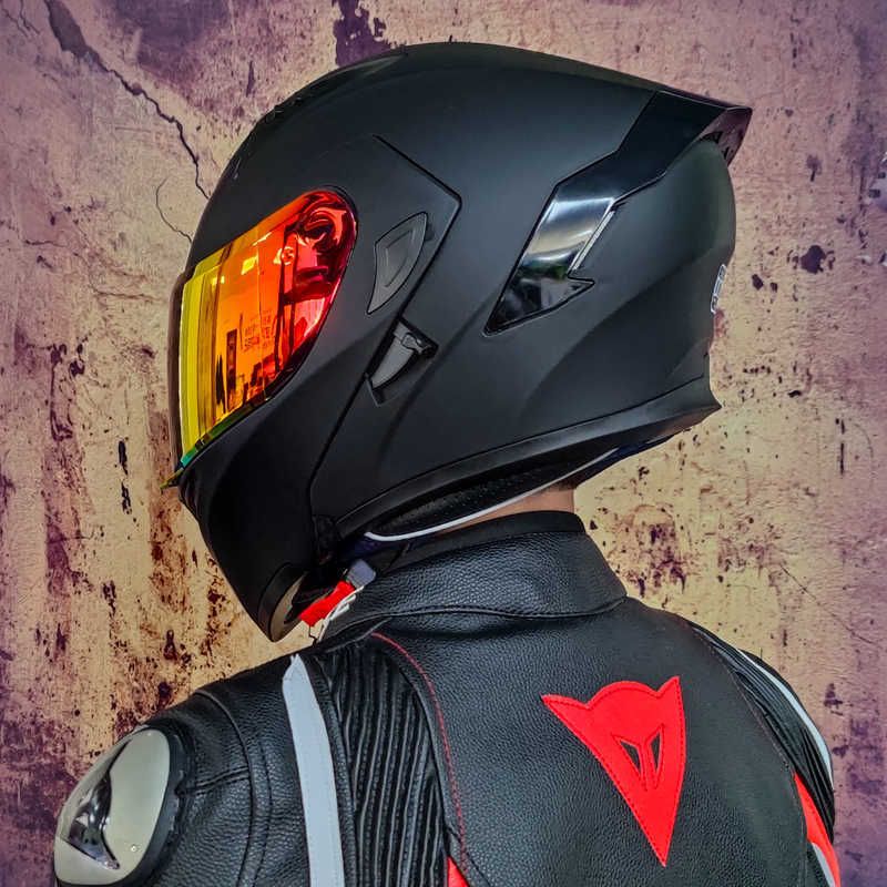 Orz Motorcycle Helmet For Men, Flip Up 