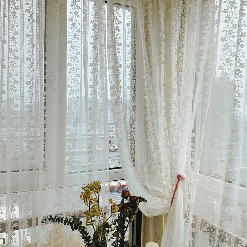tono legislación fiabilidad Cortinas de encaje blanco hermosas de alta calidad Nordic Style Voile Tulle  Sheer Sheer para dormitorio