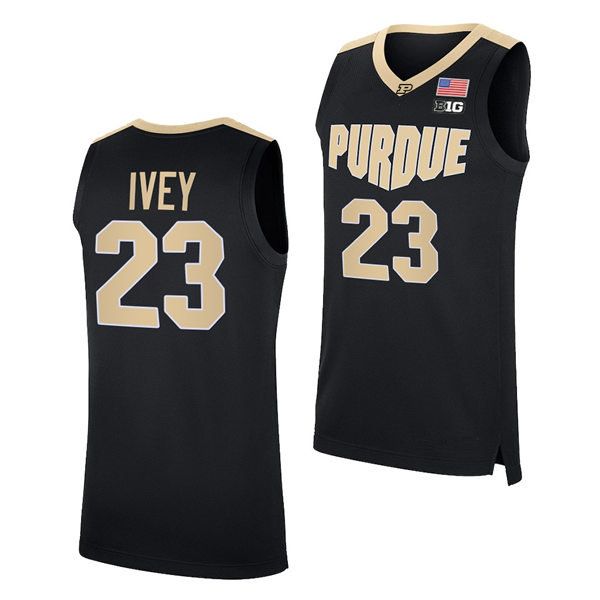 Purdue 23 jaden ivey black jersey