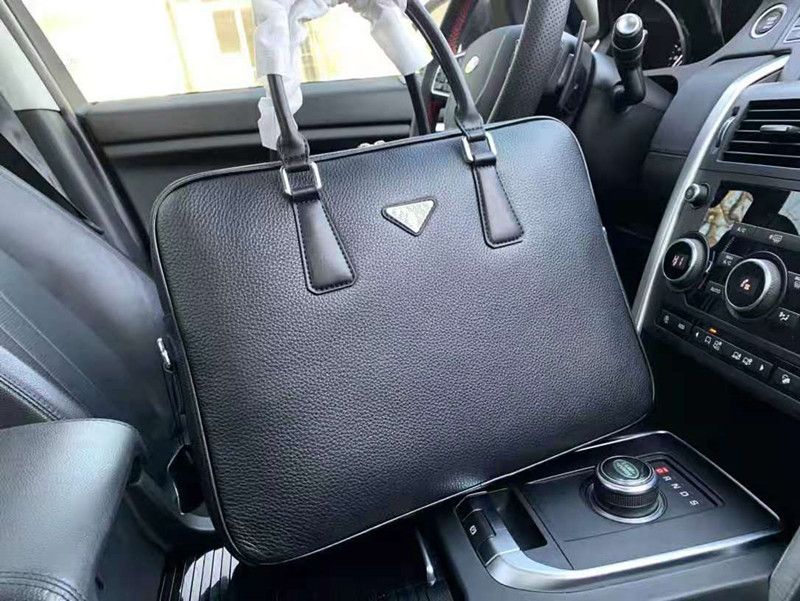 SAC PLAT HORIZONTAL ZIPPE Briefcase Business Crossbody Handbag Fashion Men  Shoulder Bag Leather Laptop Package Man Computer Bags1969 From Zhucai33,  $77.42