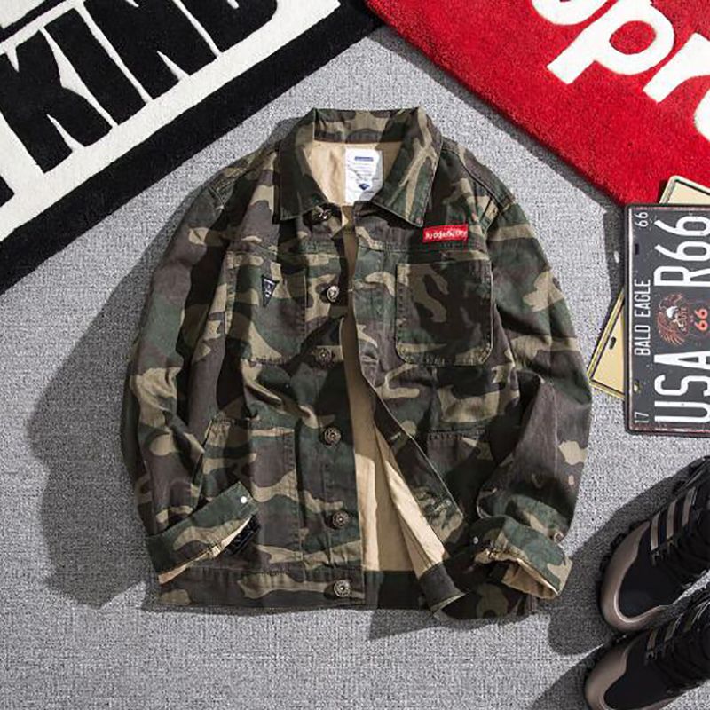 camo jean jacket mens