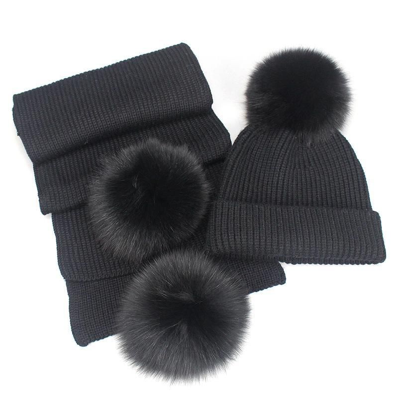 Zwarte hoed-scarf