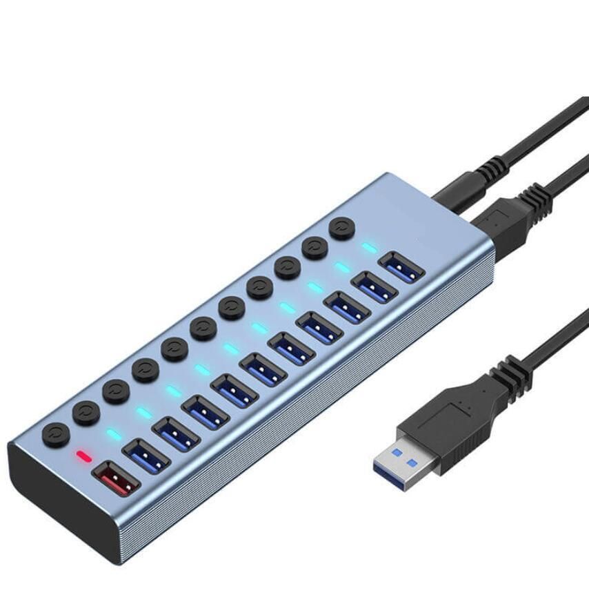 11 ports (10USB3.0 +1 Charge