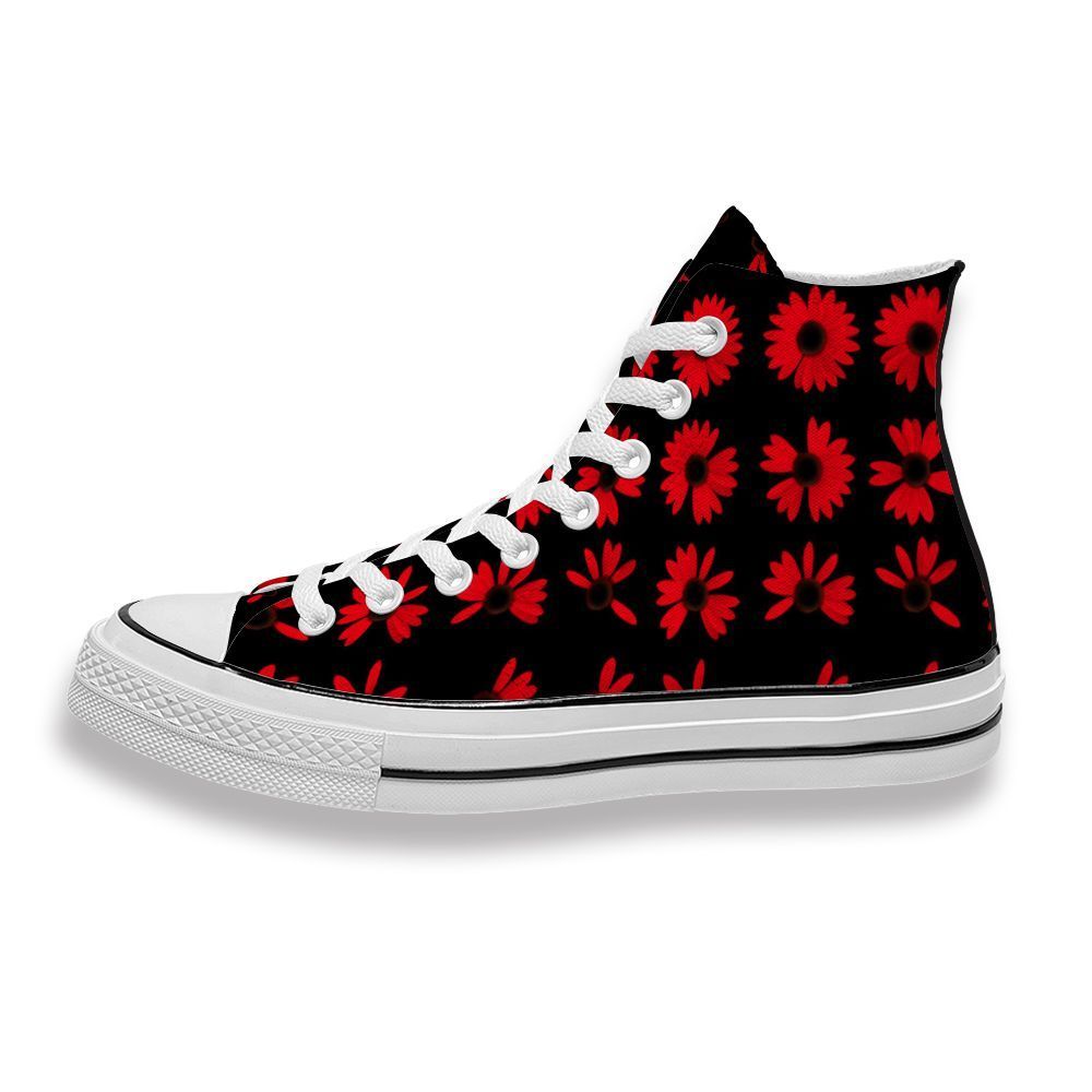 Compra Zapatillas De Margaritas Rojas Impresas Personalizadas Altas Unisex  Para Hombre Para Mujer Ejecutar Sho Sko Skateboard DIY Transters Lienzo  Casual Zapato Barato | Entrega Rápida Y Calidad | Es.Dhgate